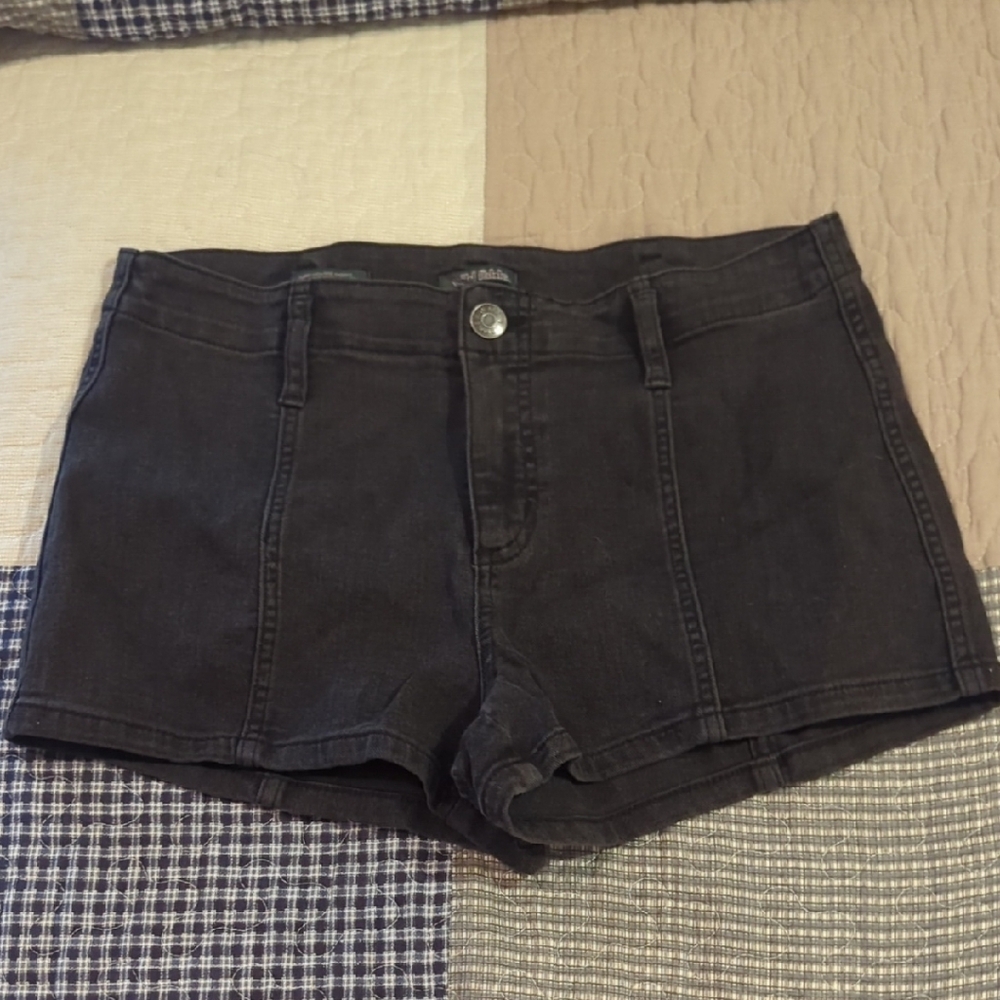 Black Denim Women's Shorts